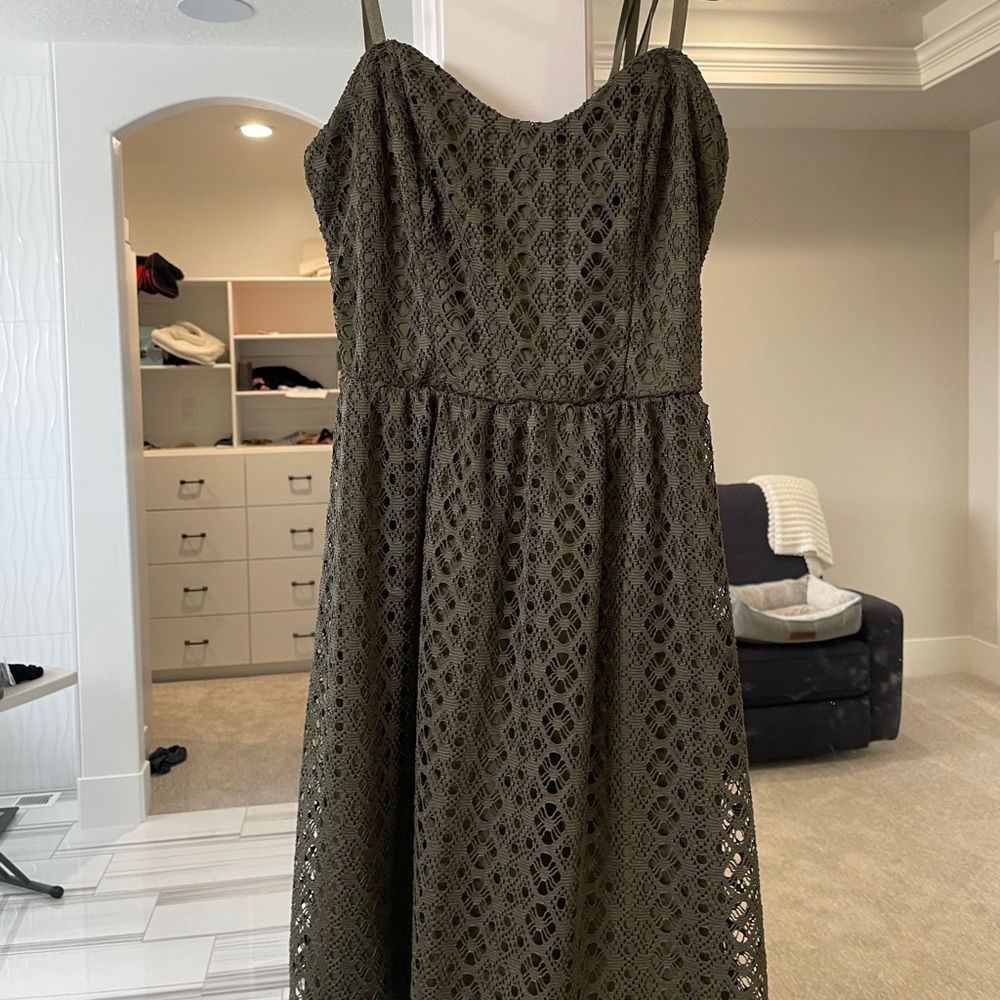 Olive green dress